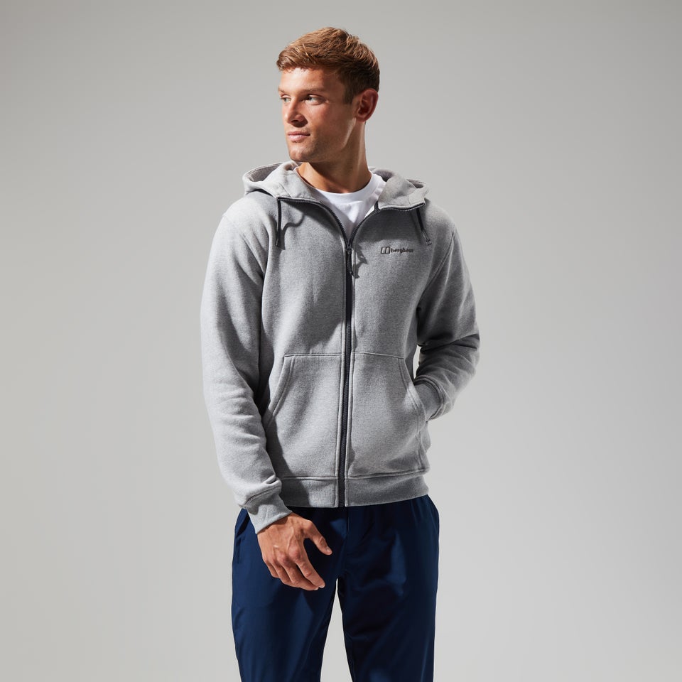 Men's Logo FZ Hoody Dark Grey