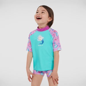 Ensemble Fille de protection solaire Printed vert/rose