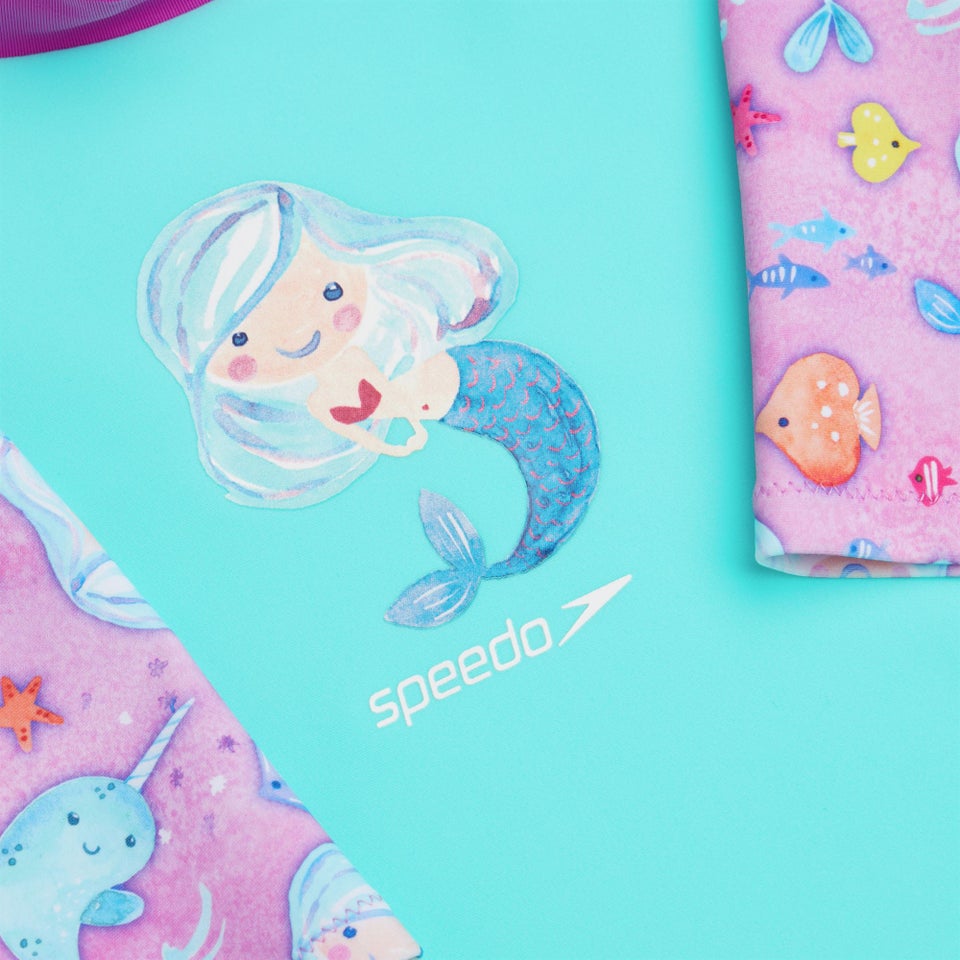 Ensemble Fille de protection solaire Printed vert/rose