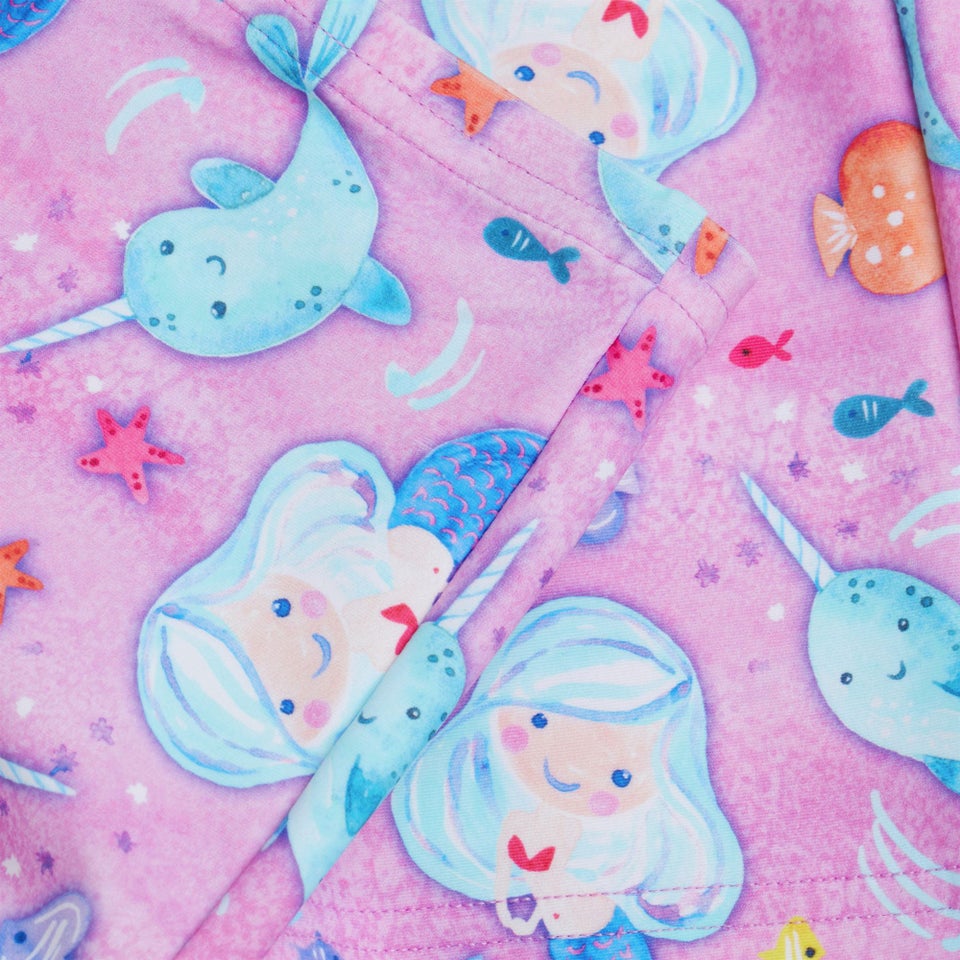 Ensemble Fille de protection solaire Printed vert/rose