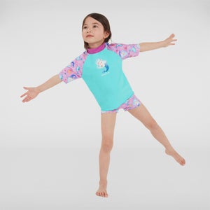 Ensemble Fille de protection solaire Printed vert/rose