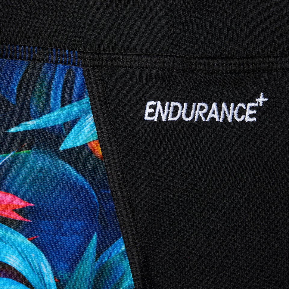 Women's Printed Sun Protection Shorts Black/Pink