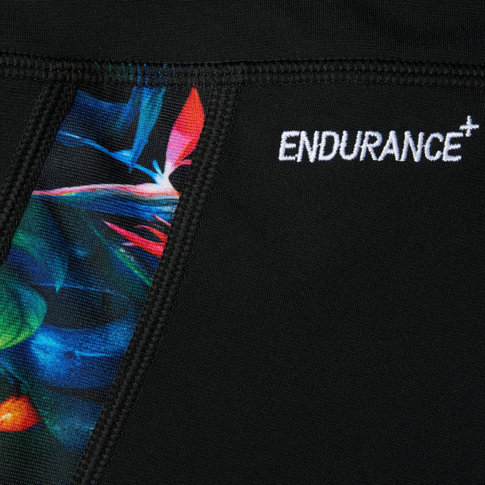 Damen Sports 3/4-Hose in Schwarz/Pink