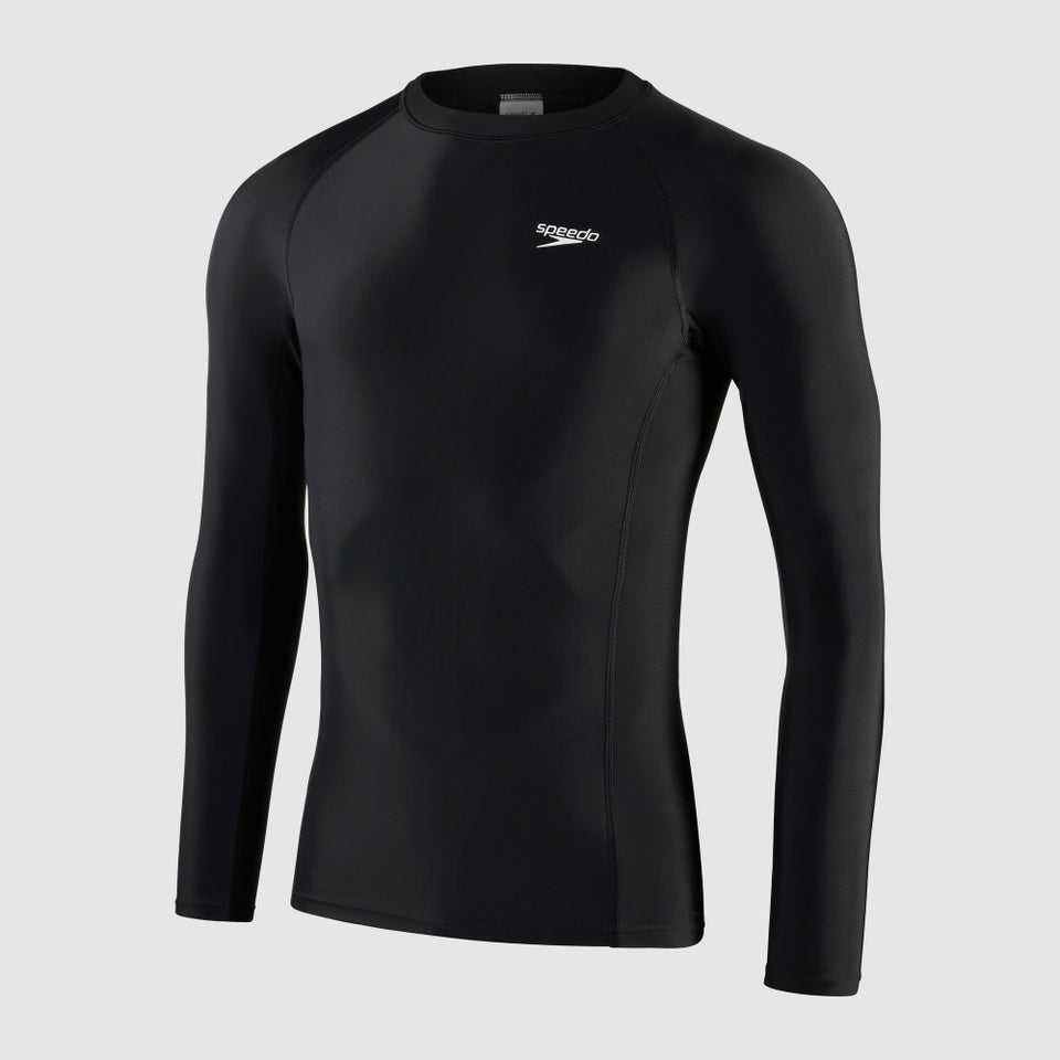 Men's Long Sleeved Sun Protection Top Black/White
