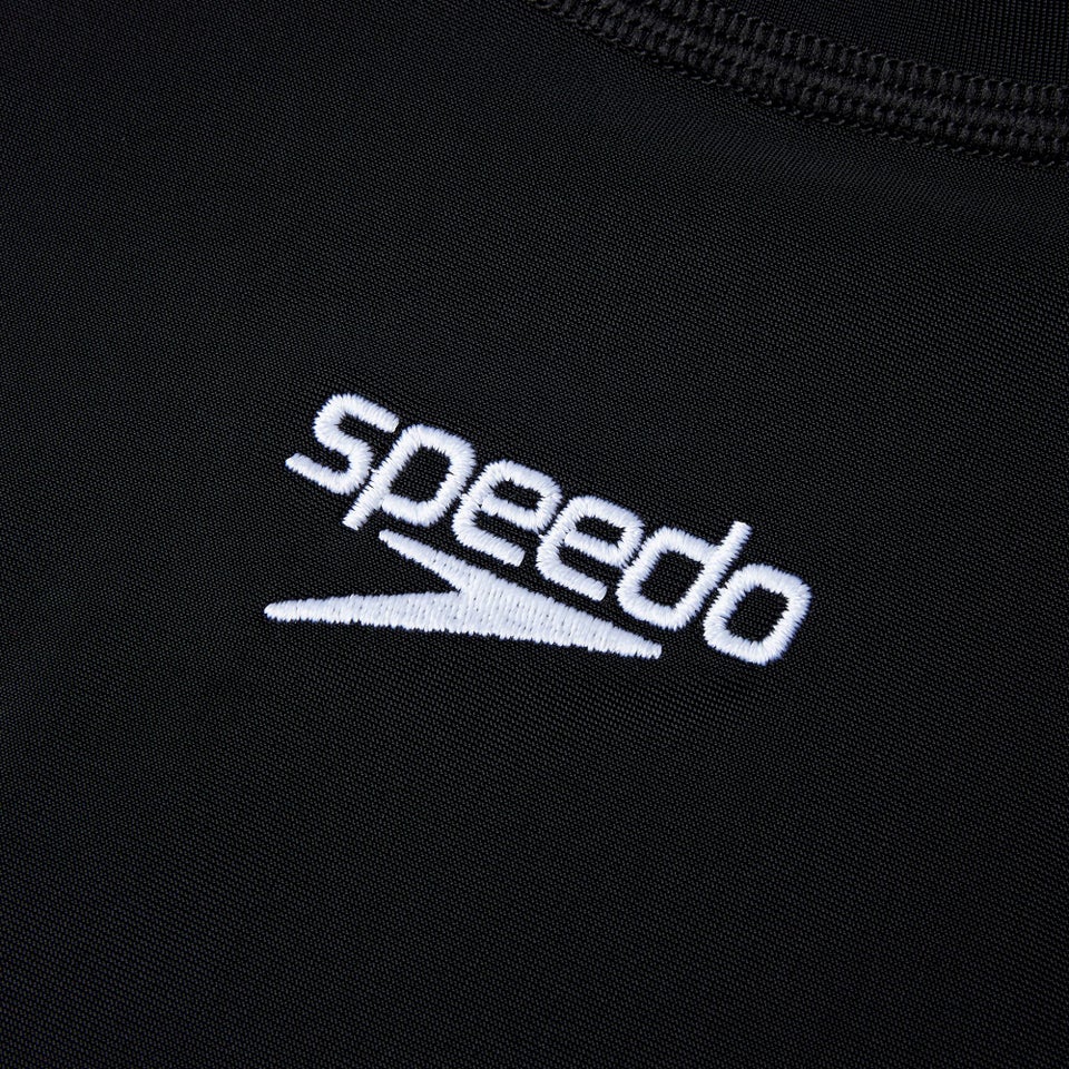 Bedrucktes langärmliges Sonnenschutz-Top Schwarz/Pink für Damen