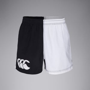 Adult Unisex Cotton Twill Harlequin Shorts Black/White