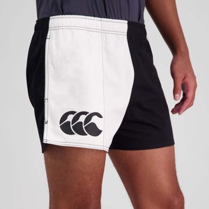 Adult Unisex Cotton Twill Harlequin Shorts Black/White