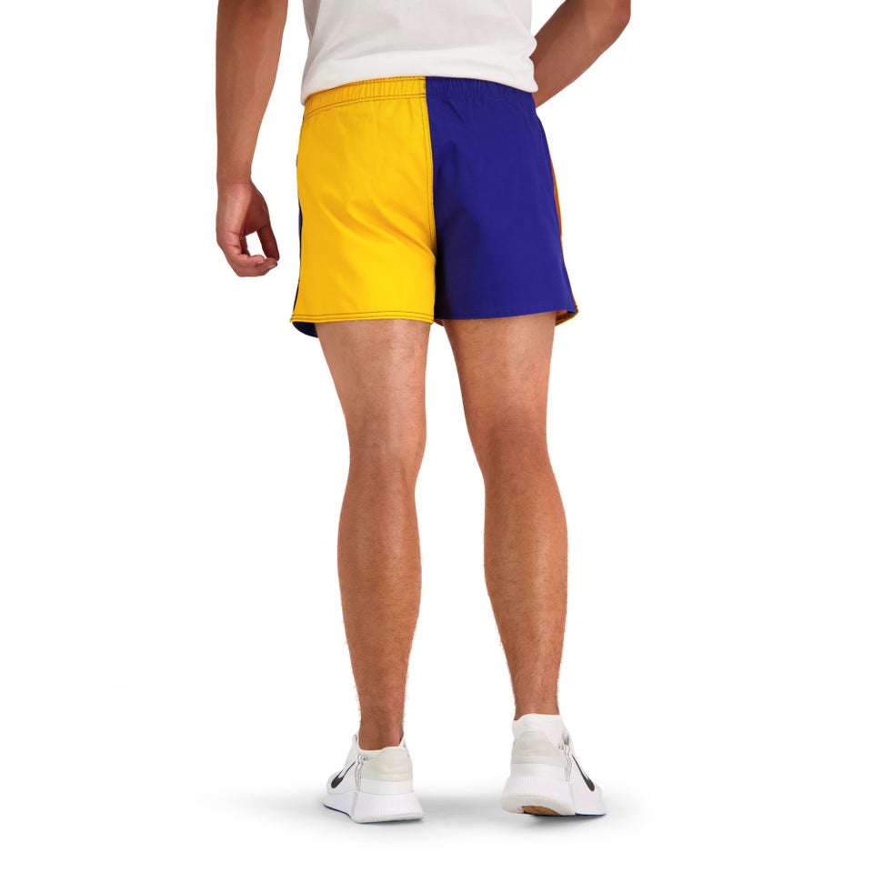 CANTERBURY Men's COTTON TWILL HARLEQUIN SHORT WITH POCKETS - BLUE/YELLOW