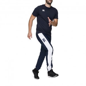 MENS STRIPE CUFFED TRACKPANT NAVY