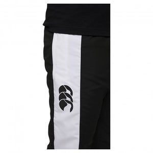MENS STRIPE CUFFED TRACKPANT BLACK