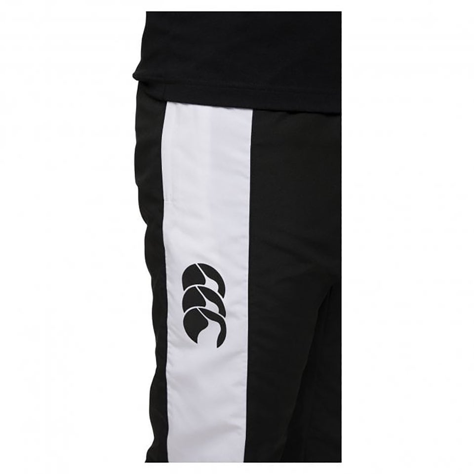 MENS STRIPE CUFFED TRACKPANT BLACK