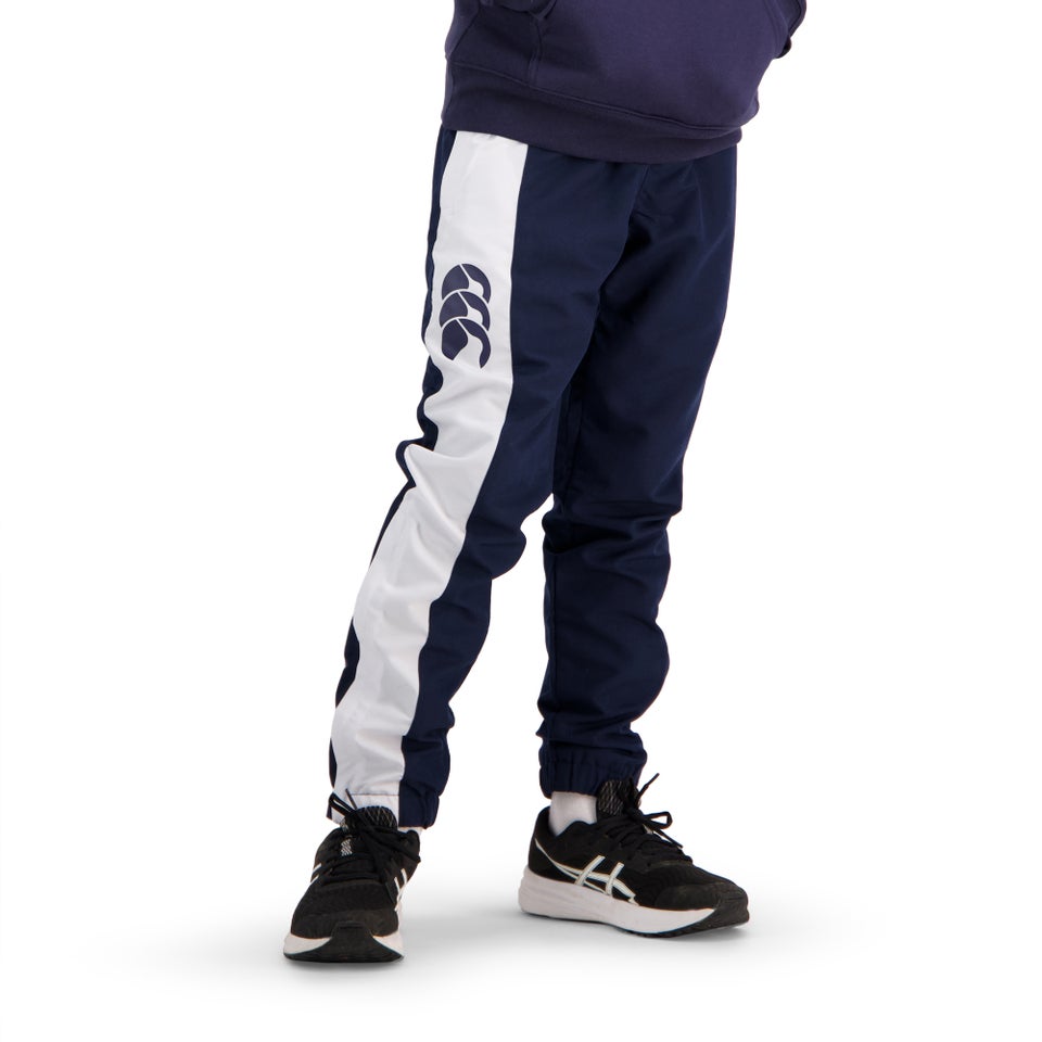 KIDS STRIPE CUFFED TRACKPANT NAVY