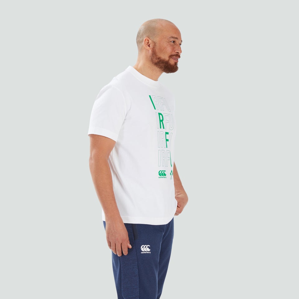 Adult Unisex Ireland Cotton Fans Tee White