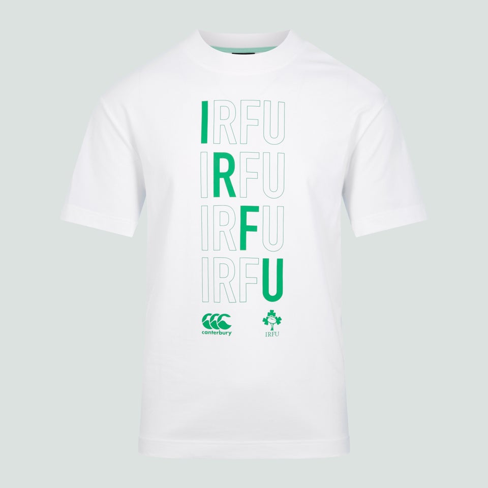 Adult Unisex Ireland Cotton Fans Tee White