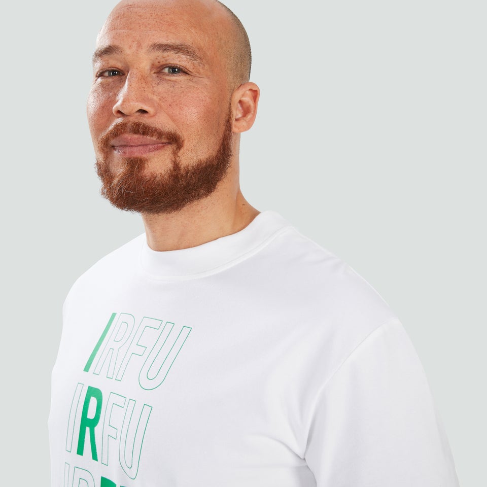 Adult Unisex Ireland Cotton Fans Tee White