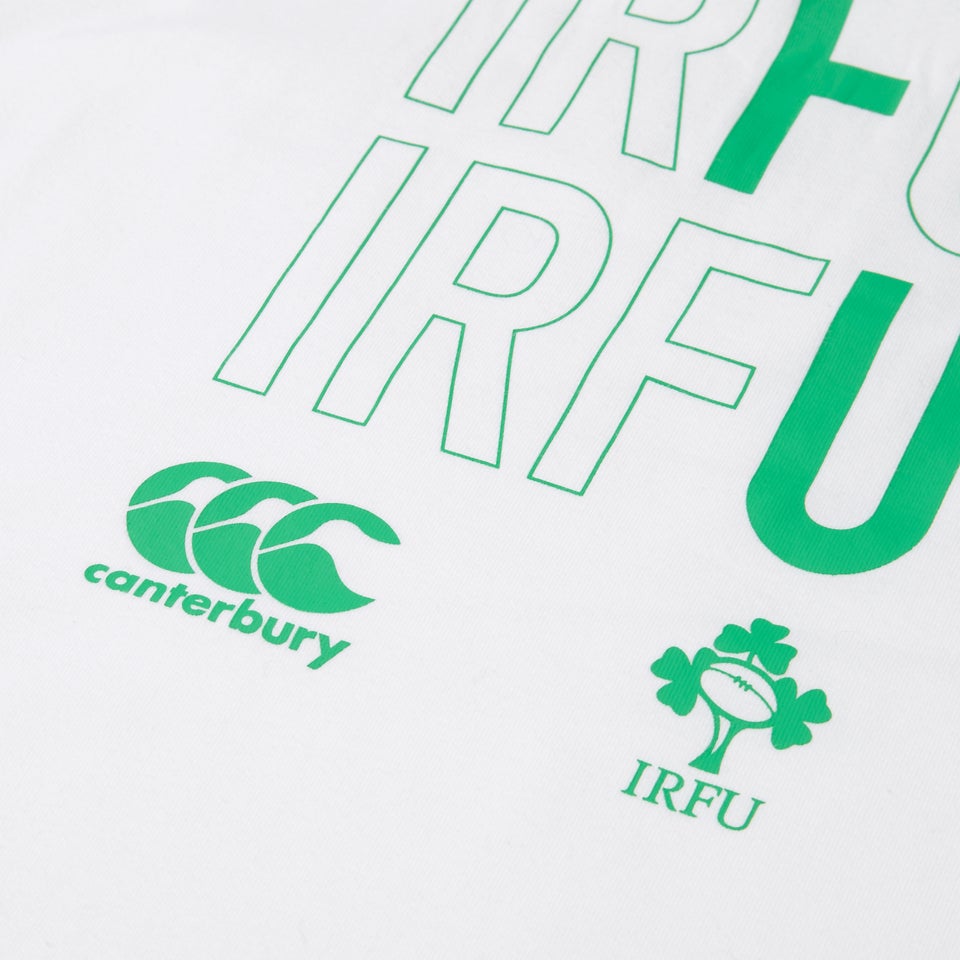Adult Unisex Ireland Cotton Fans Tee White