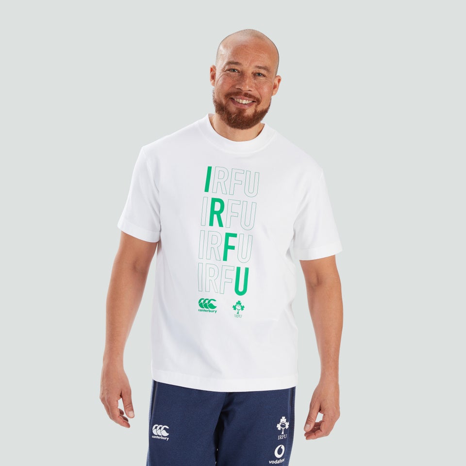 Adult Unisex Ireland Cotton Fans Tee White