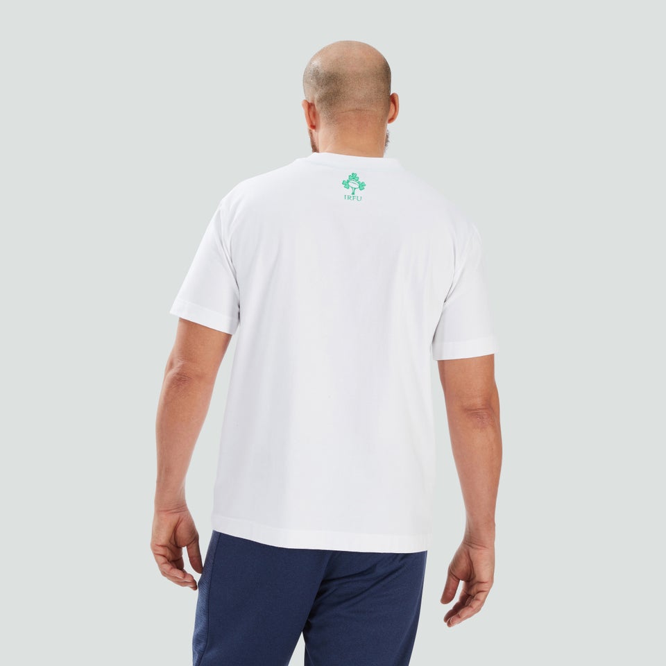 Adult Unisex Ireland Cotton Fans Tee White