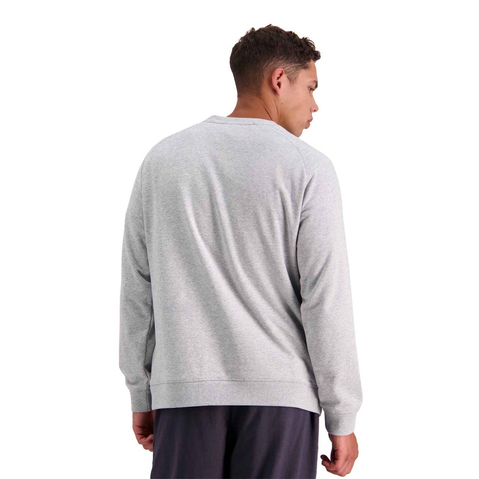 MENS OF NZ EMBOSS CREW NECK SWEATER - GREY