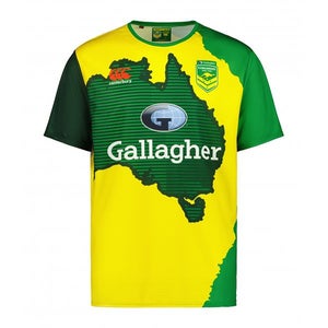 MENS KANGAROOS REPLICA TRAINING T-SHIRT - YELLOW - 5XL