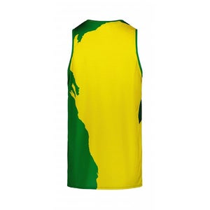 MENS KANGAROOS REPLICA TRAINING SINGLET - YELLOW