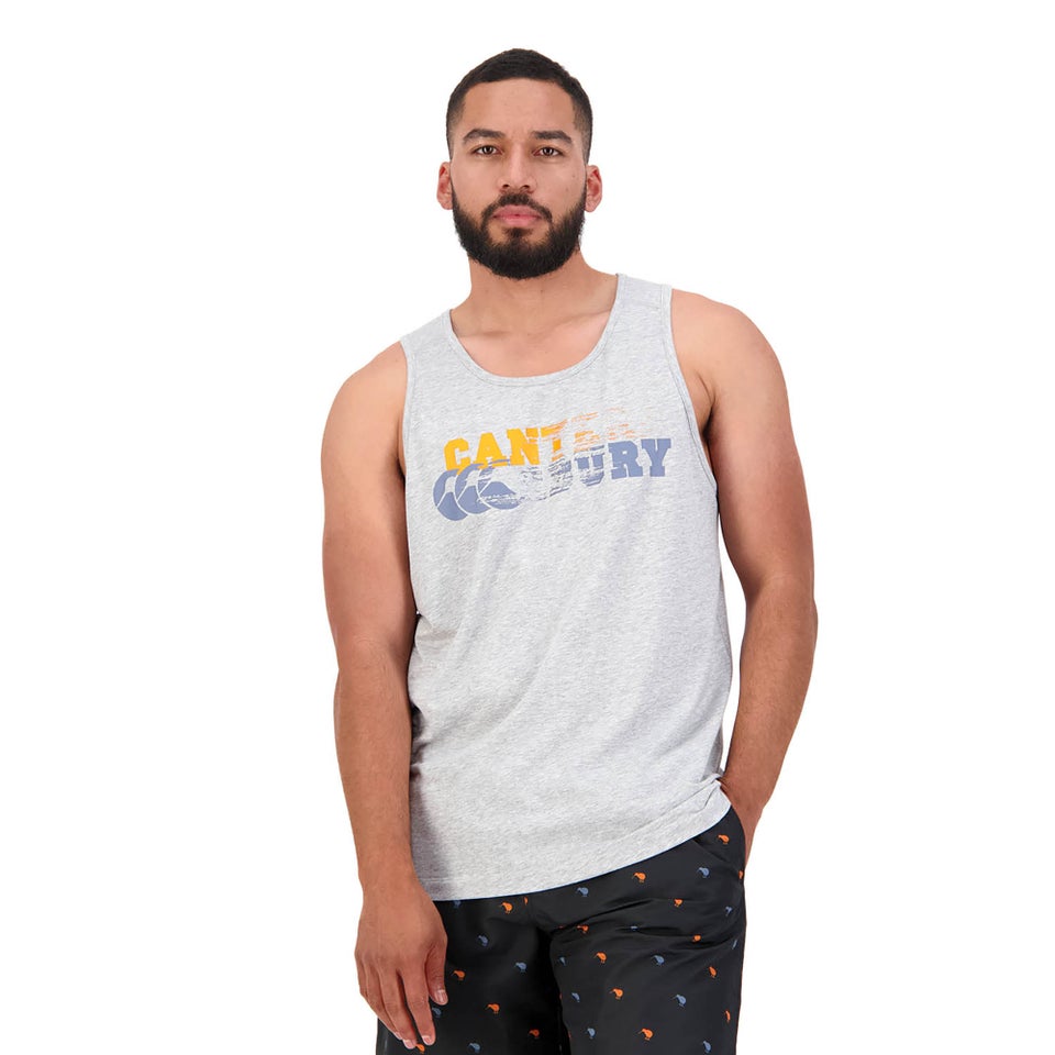 MENS FUNDAMENTALS SINGLET IN GREY MARL