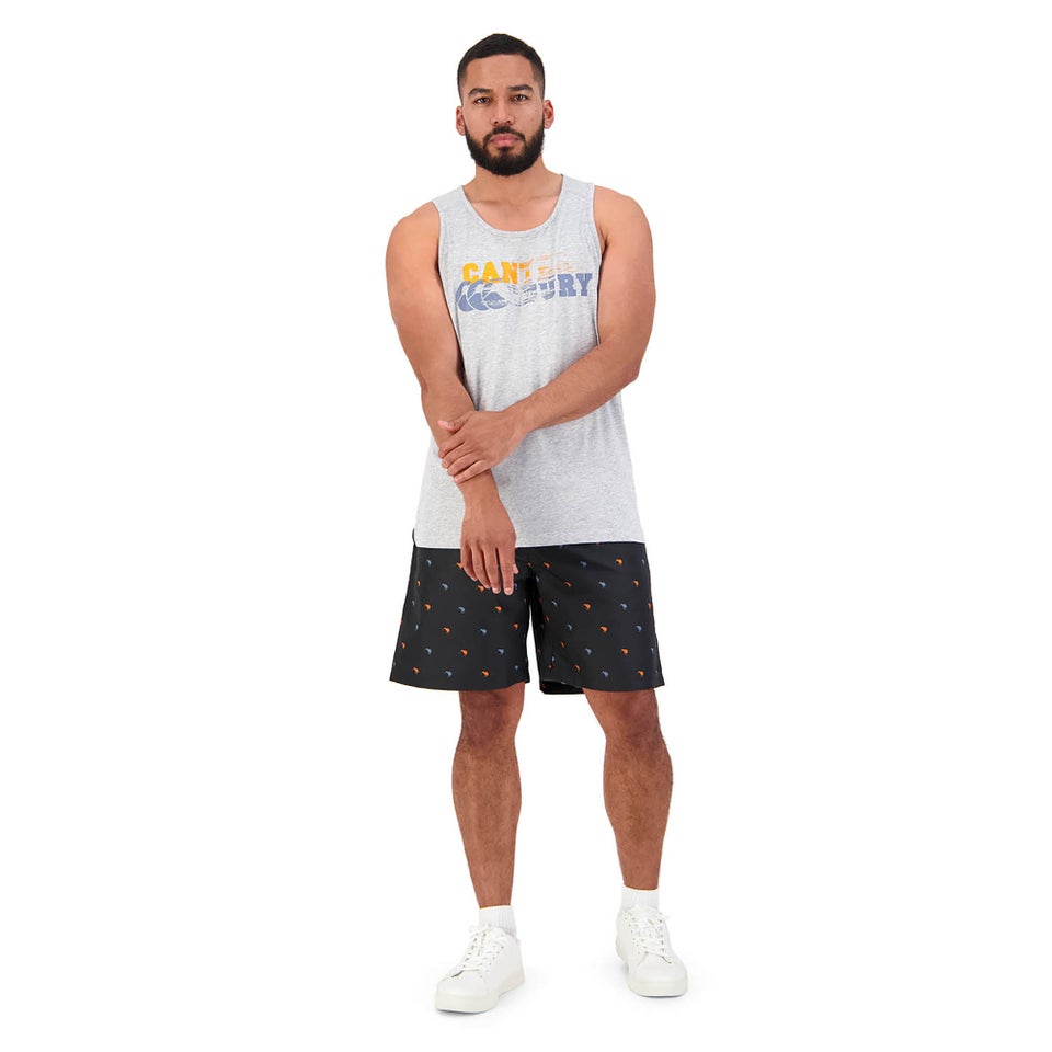 MENS FUNDAMENTALS SINGLET IN GREY MARL