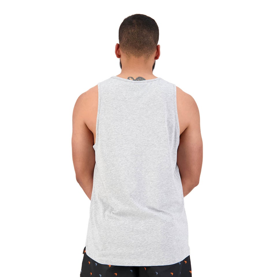 MENS FUNDAMENTALS SINGLET IN GREY MARL