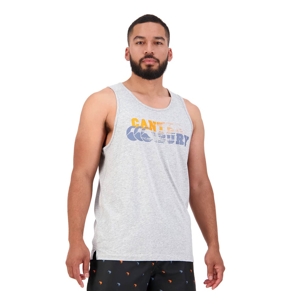 MENS FUNDAMENTALS SINGLET IN GREY MARL