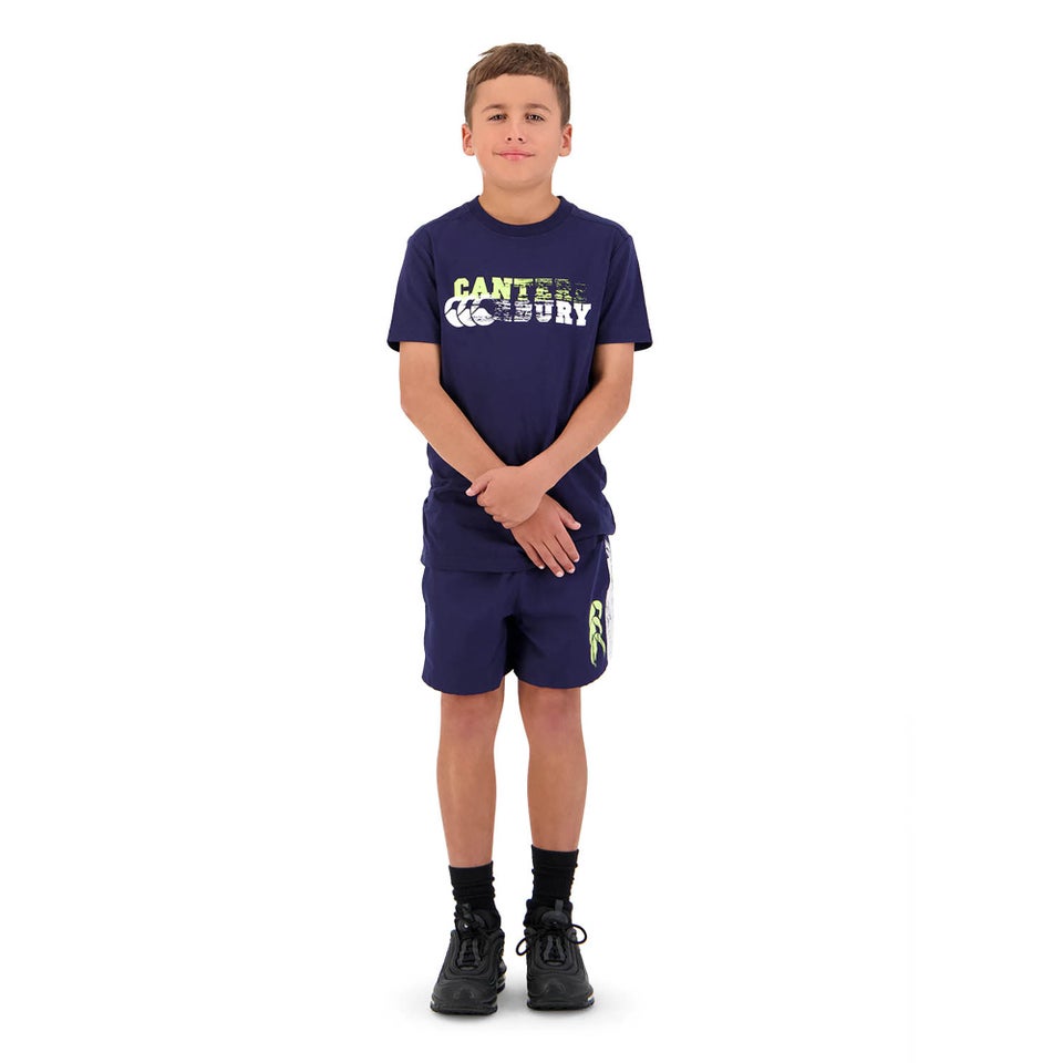 KIDS FUNDAMENTALS PANEL TACTIC SHORT IN BLUE