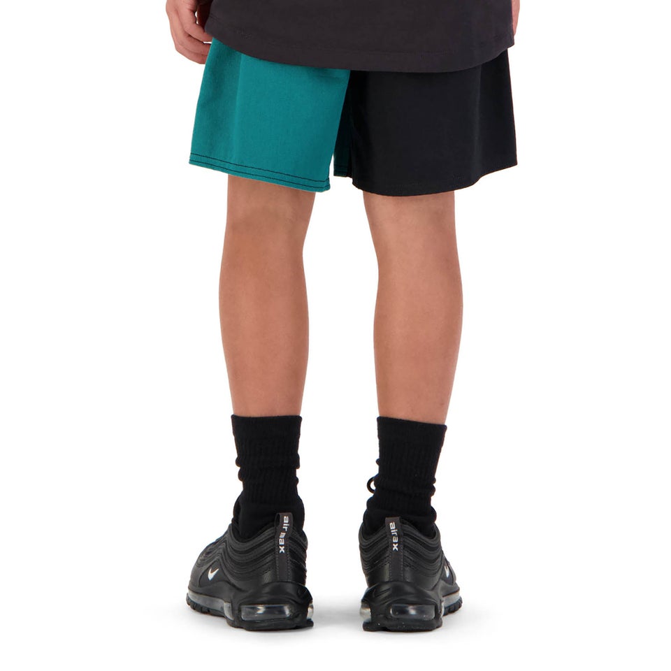 KIDS REVOLT HARLEQUIN SHORT - BLACK