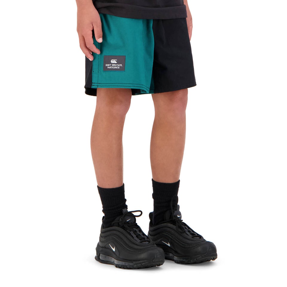 KIDS REVOLT HARLEQUIN SHORT - BLACK