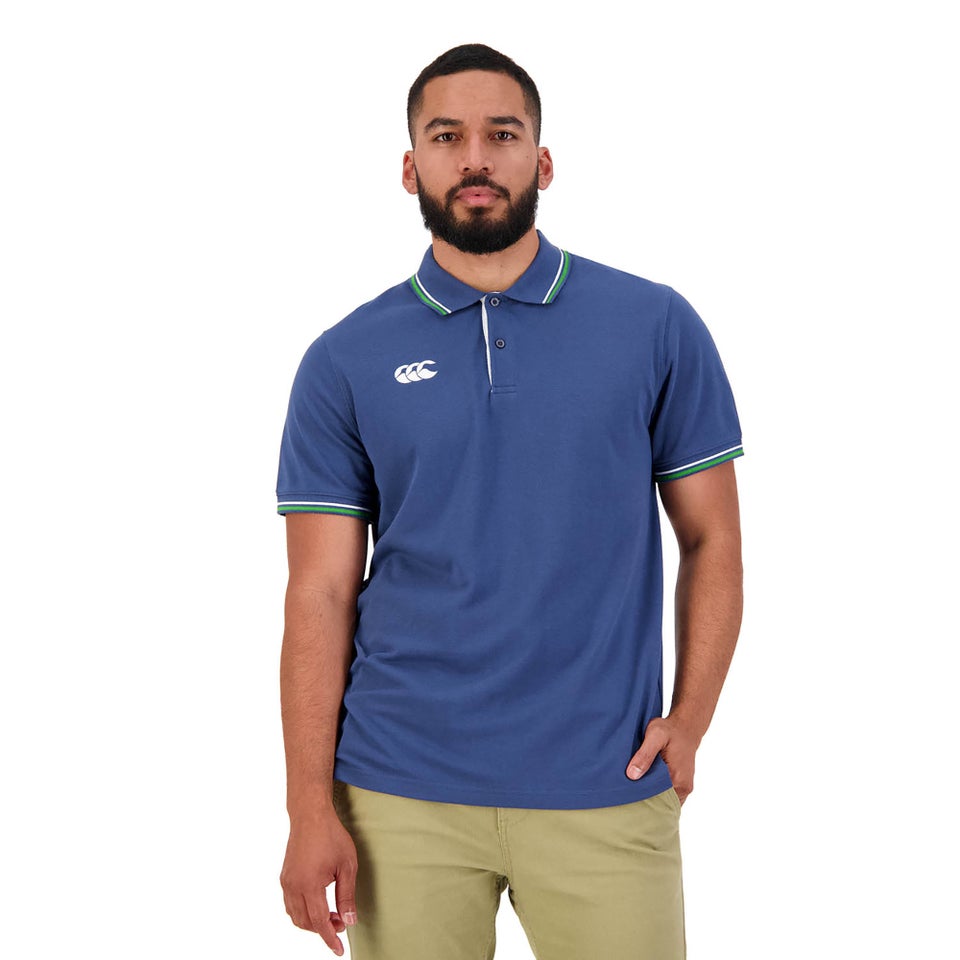 MENS TIPPED EDGE POLO SHIRT - NAVY