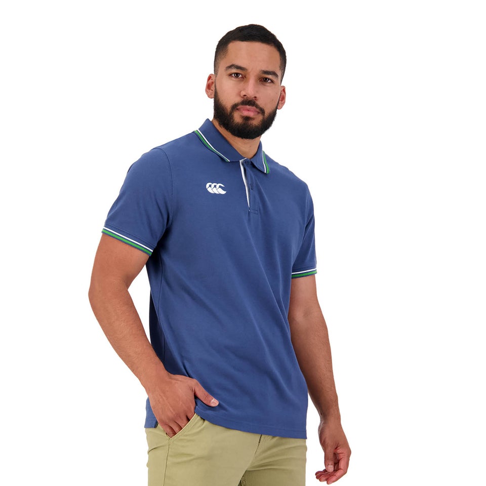 MENS TIPPED EDGE POLO SHIRT - NAVY