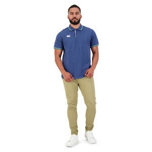 MENS TIPPED EDGE POLO SHIRT - NAVY