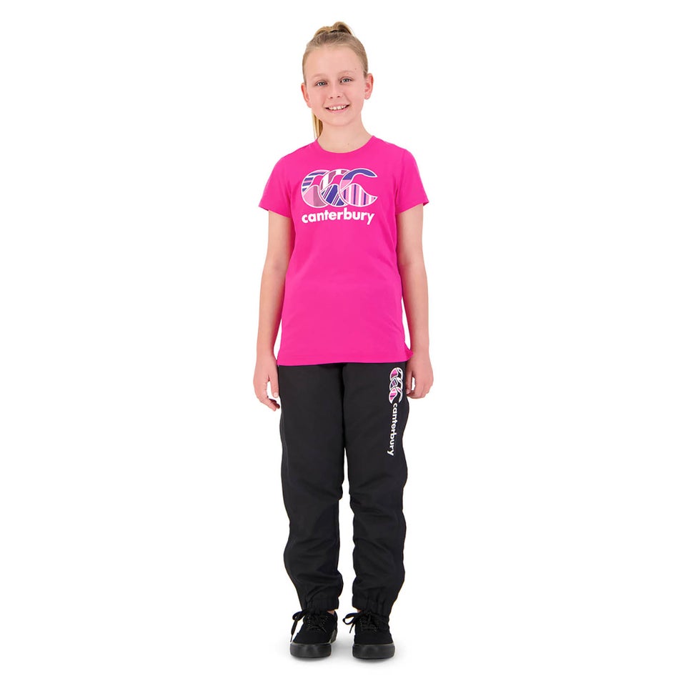 KIDS UGLIES TAPERED CUFF STADIUM PANT IN BLACK/PINK