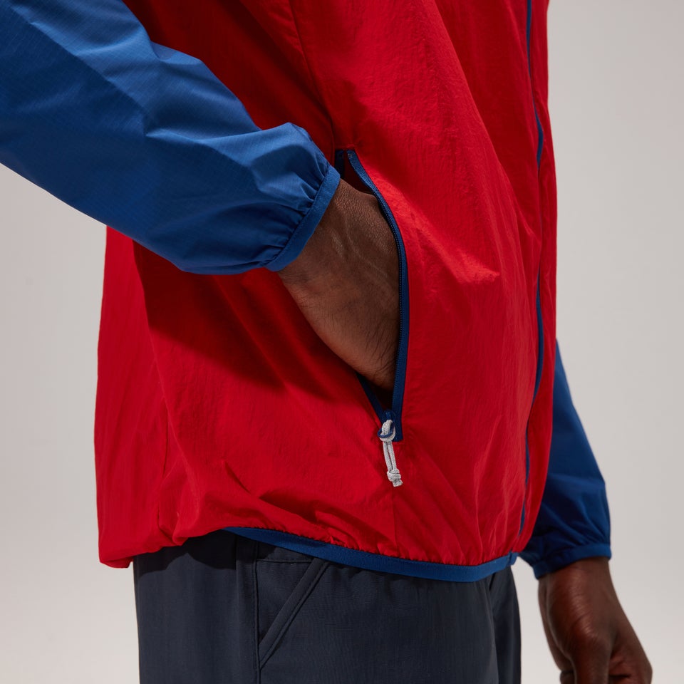 Men's Corbeck Windproof Jacket -Blue / Red