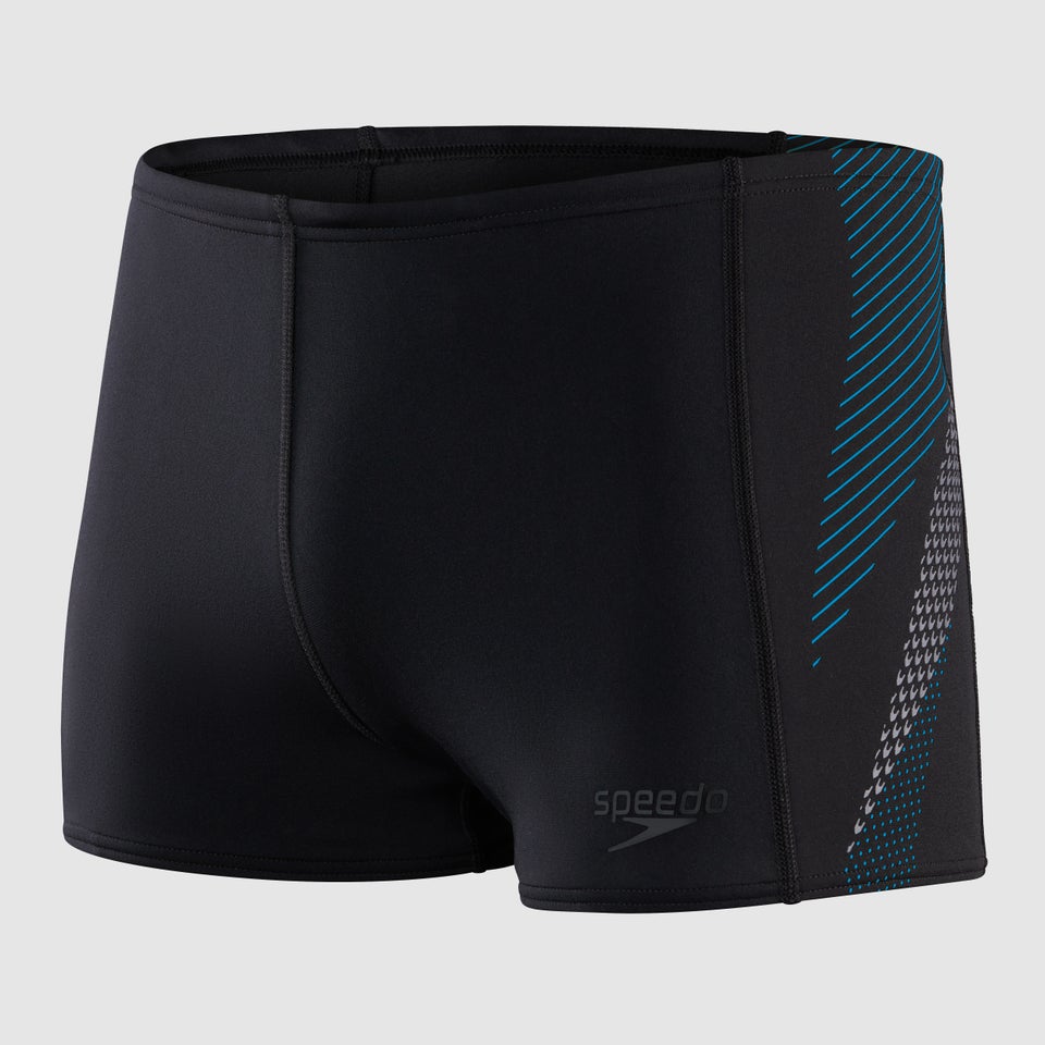 Herren Tech Panel Aquashorts in Schwarz/Blau