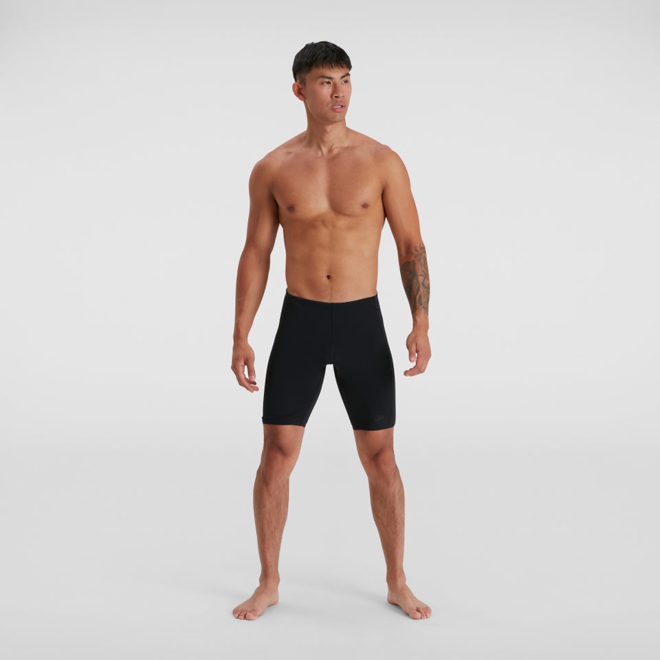 Herren Tech Panel Schwimmhose in Schwarz/Blau