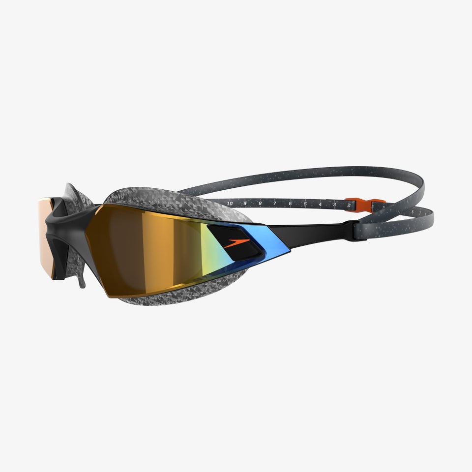 Lunettes de natation Adulte Aquapulse Pro Mirror noir/or