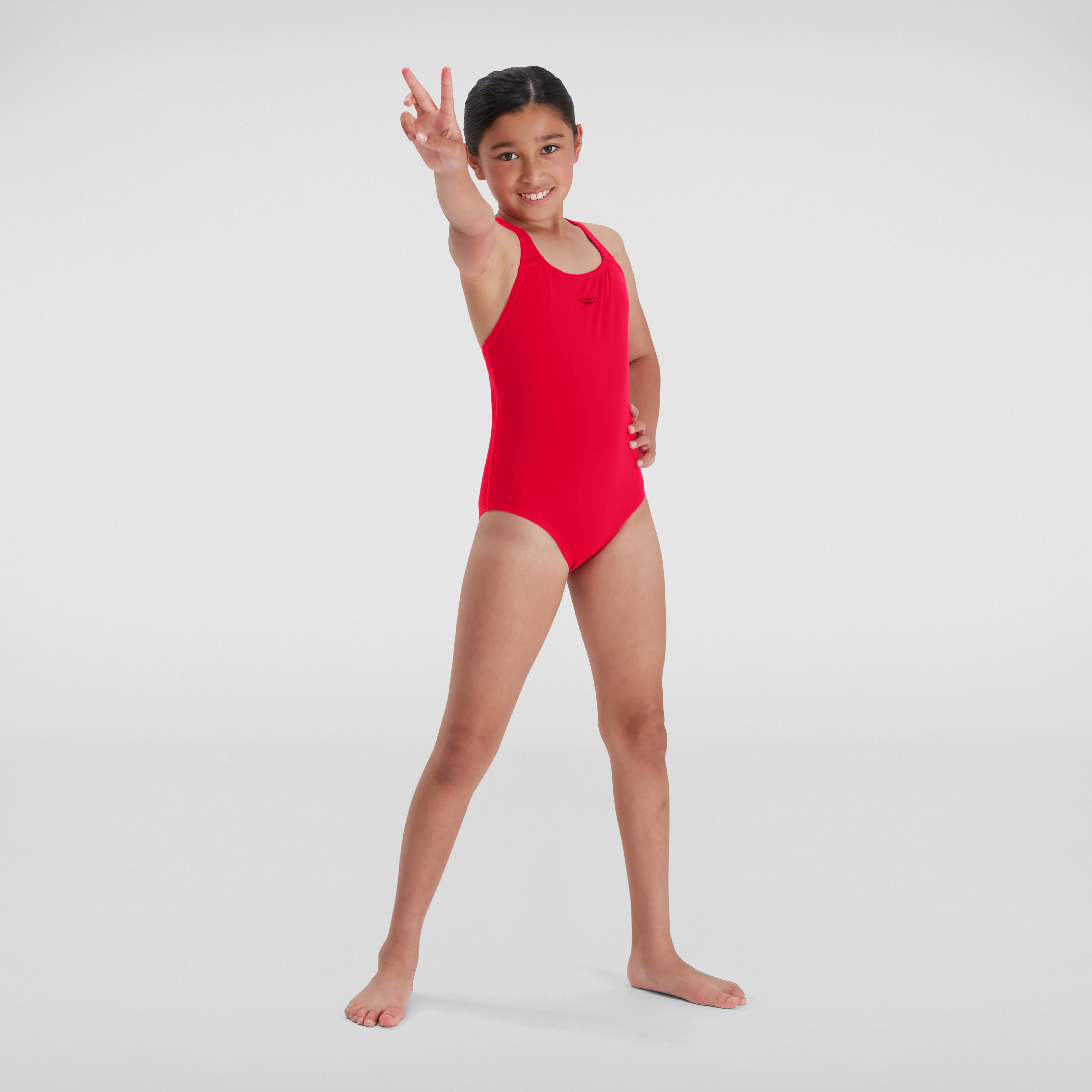 Speedo Damen Eco Endurance+ Medalist Badeanzug – Rot, Chlorbeständig, Schnelltrocknend (2025er Modell, NEU Mit Etikett)