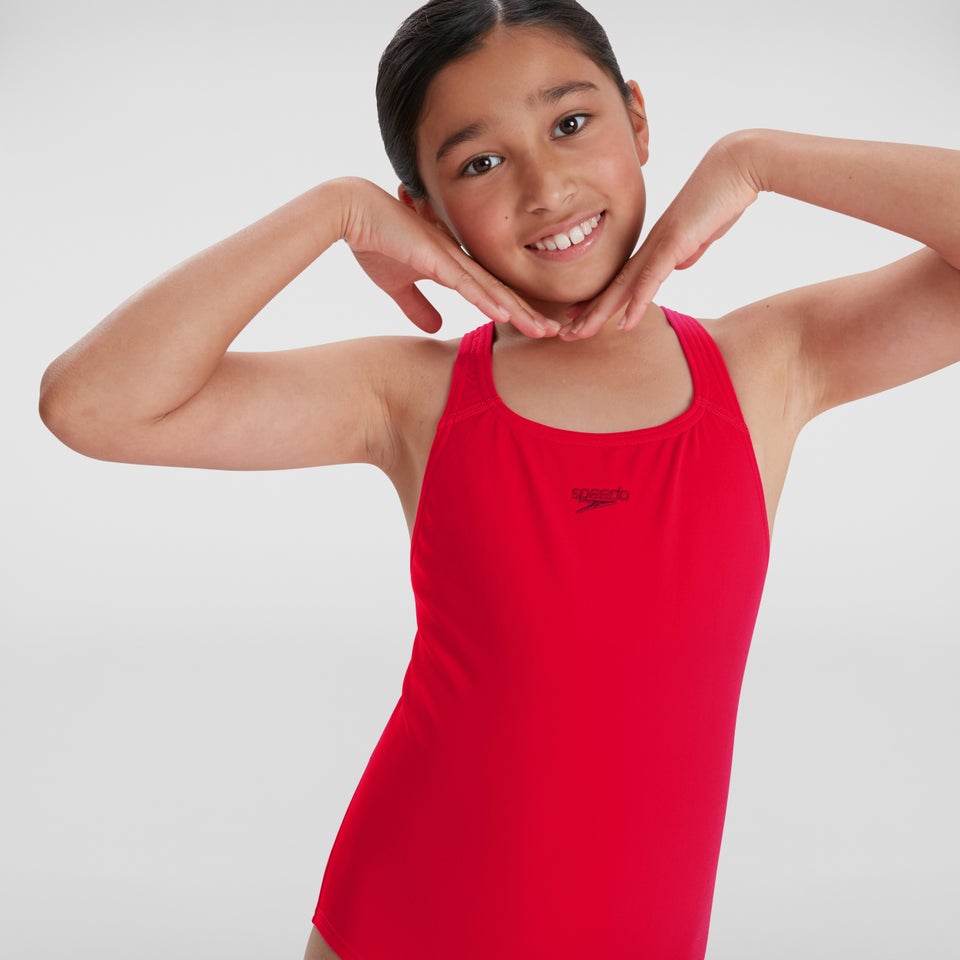 Maillot de bain Fille Eco Endurance+ Medalist rouge