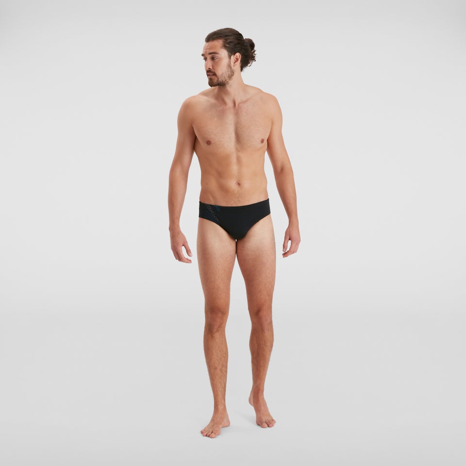 Slip de bain Homme Tech Panel noir/bleu