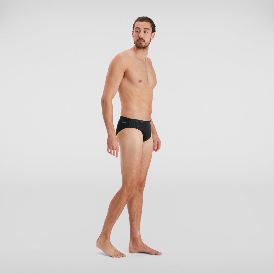 Slip de bain Homme Tech Panel noir/bleu