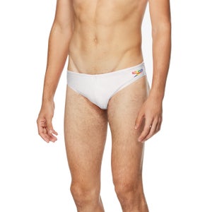 Men's Pride Graphic Solid Brief White