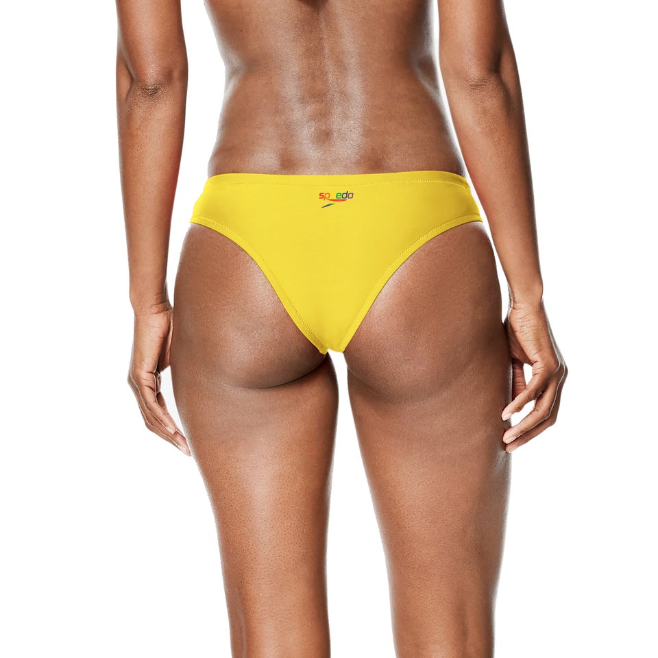 Women's Pride Solid Cheeky Hipster Bikini Bottom Yellow