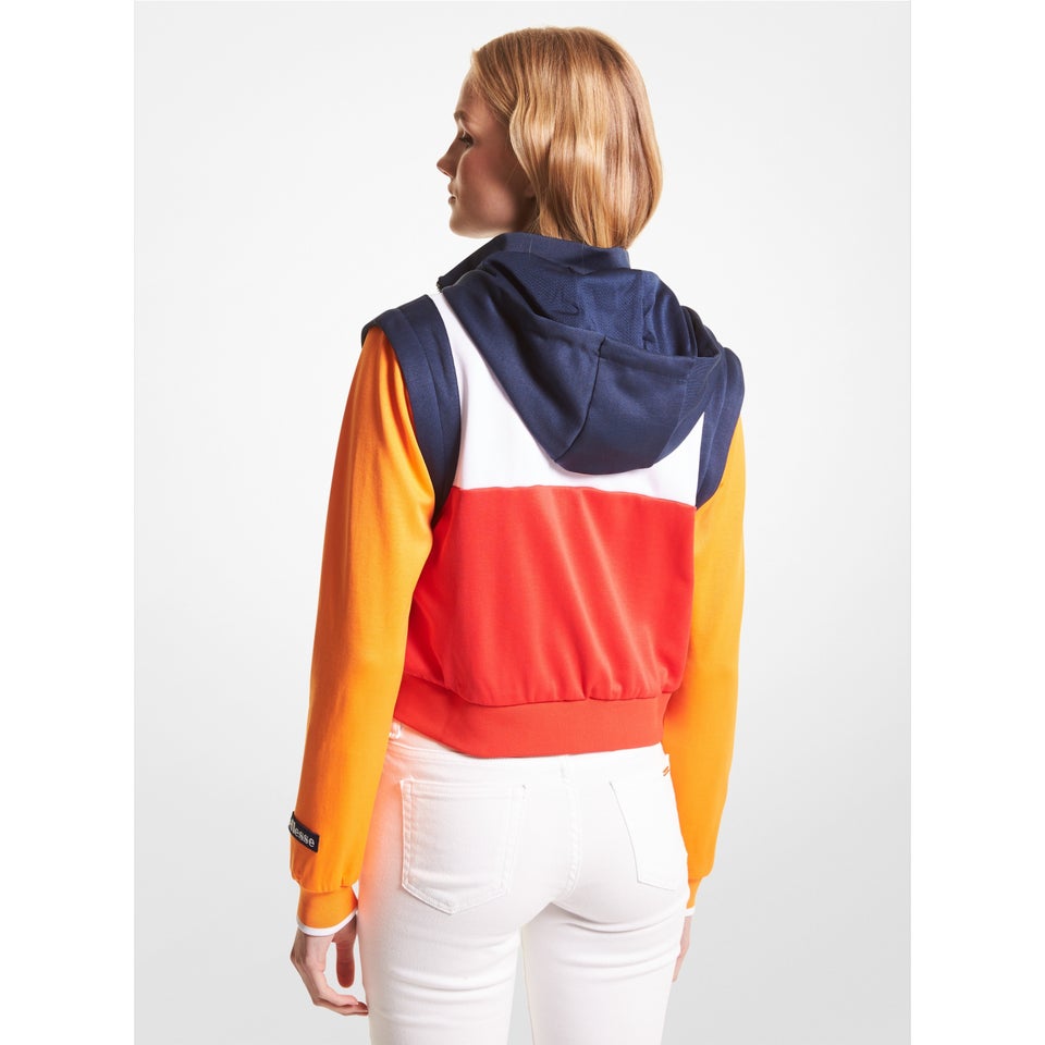 MK X ellesse Baumwollreißverschlussjacke in Farbblock-Optik für Damen