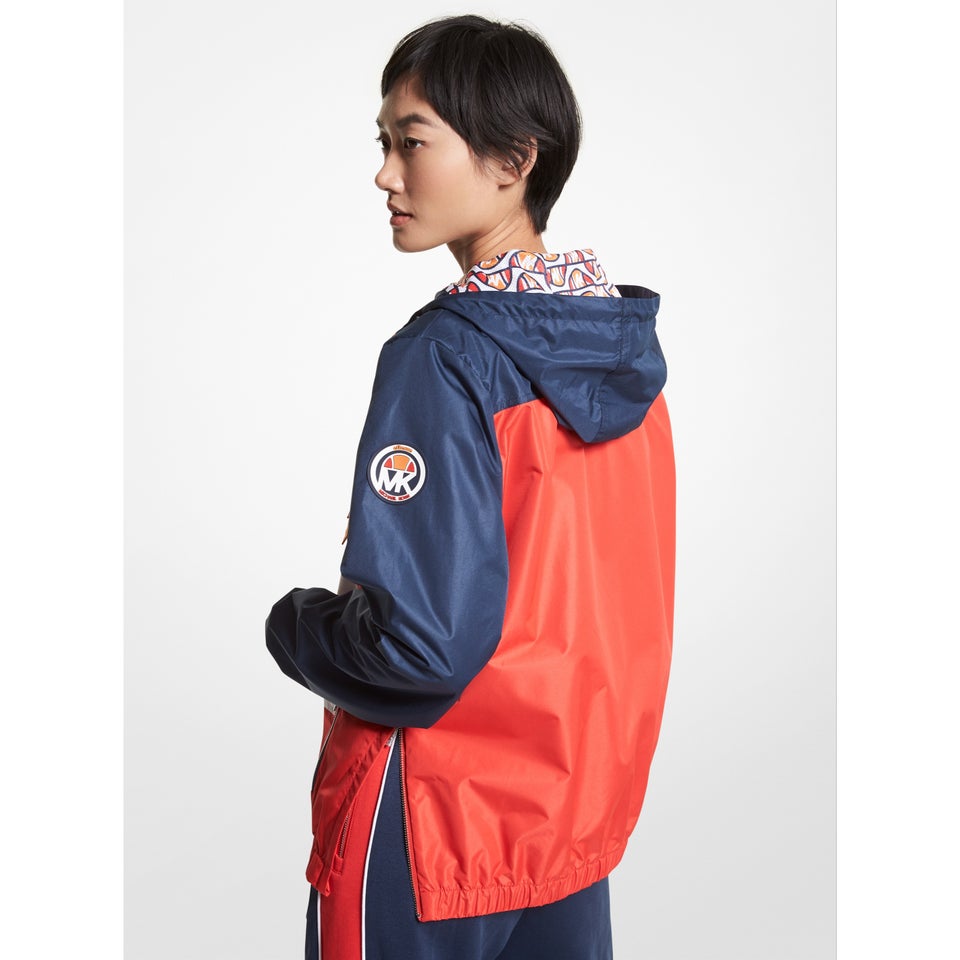 Women's MK x ellesse Color-Block Cotton Blend Windbreaker