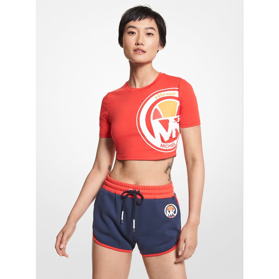 Women's MK X ellesse Logo Cotton Blend Track Shorts