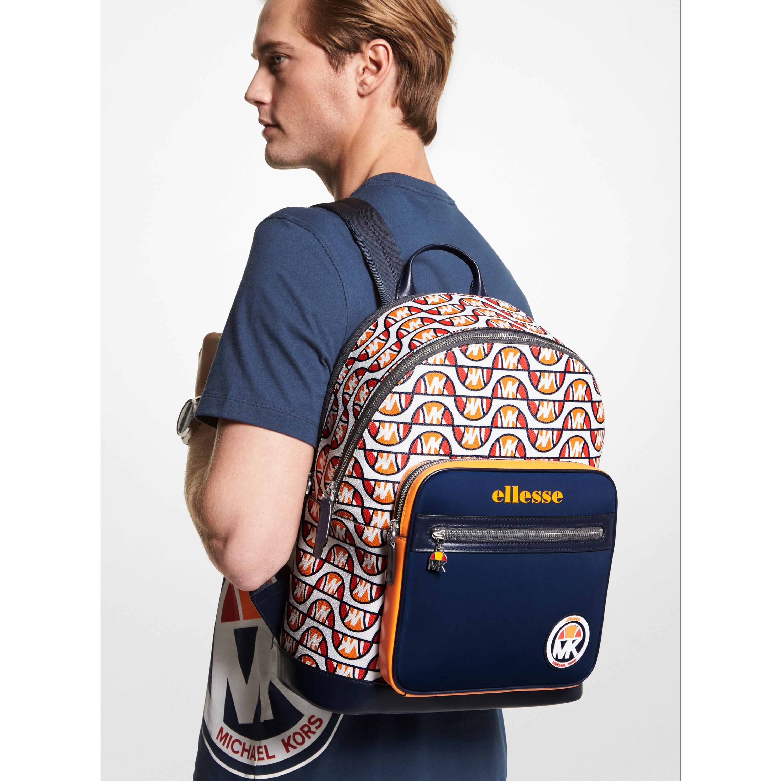 MK X ellesse Hudson Printed Canvas Backpack | ellesse UK